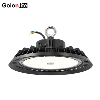 210lm/W Dim Store Salle de sport Cour de sport Usine Atelier Capteur Éclairage LED industriel Lampe de baie basse 300W 250W 100W 150W 200W UFO LED High Bay Light pour entrepôt