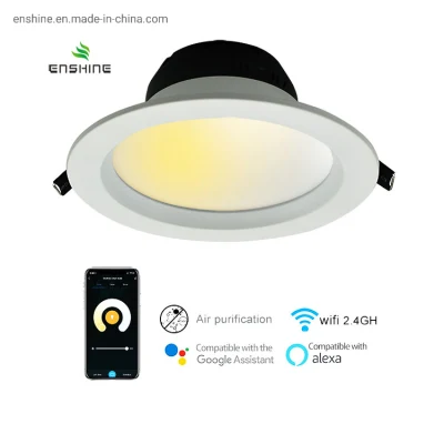 Lumière intelligente personnalisée en gros WiFi Google Alex plafonnier de salle de bains LED encastré Downlight