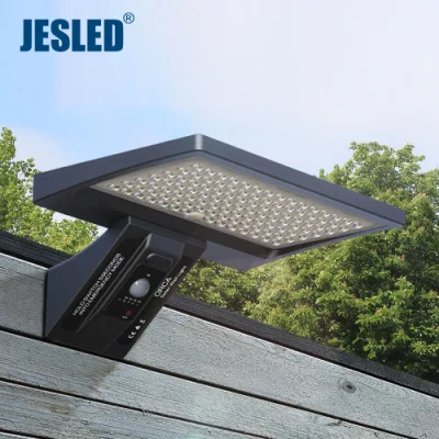 Jesled 3CCT haute luminosité 104 LED PIR détecteur de mouvement LED lampe murale de sécurité éclairage de jardin extérieur lumière solaire intégrée avec télécommande